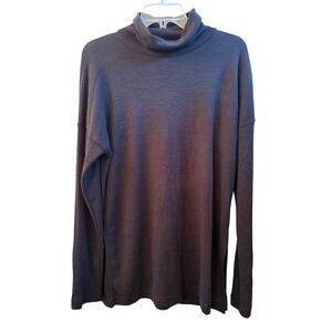 J.Crew Vintage Fleece Turtleneck Sweater Black Womens Large NWT